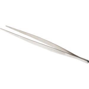 Mercer Culinary 18-8 Stainless Steel Chef Plating Tongs, Straight Tip, 11-3/4 Inch
