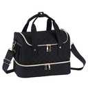 GR69N Nail Polish Organizer Case,Nail Storage Organizer Holds Nail Lamp & 50 Bottles Nail Polish,Travel Nail Tech Case,Nail Kit Organizer Bag Fits Nail Supplies & Manicure Tools,Black (Patented)