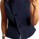 UNCLECAT Women Denim Vest Tops Sleeveless Jean Shirts Jacket Waistcoats, One Size