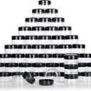 100 Pieces Sample Empty Containers, 20g Clear Cosmetic Container Jars with Lids, Plastic Pot Makeup Jars for Cosmetics, Cream, Lip Balm, Lip Scrub, Ointments-Leak Proof