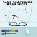 BLOEXCLU 6 Pack Reading Glasses for Women Men Blue Light Blocking Spring Hinge Computer Readers, Anti Eyestrain/Glare