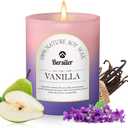 Pear/Violet/Vanilla Scented Candles, Three Different Scents in 35 Hours of Burning Time, Aromatherapy Candle, Soy Candles, Relax and Soothe The Body, Gift Must Have List, 5.3oz