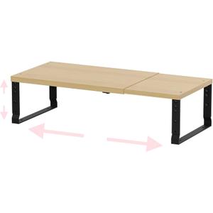 Adjustable Metal Shelving Unit, Stackable & Expendable Storage Rack for Home/Office/Kitchen, Space-SavingSturdy&DurableEasy Assembly1PACK/Medium/Black/BURLIWOOD