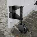 SKYSEN 4" Gate Wheels for Wooden Gate, Fence Gate Wheel, Spring Loaded Gate Caster with 360 Degree Universal Mount Plate for Metal Gate, Fence Gate, Wooden Gate, 220lbs Capacity, Black(gc-y)