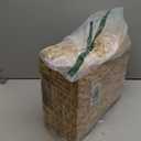 Coeusy 3 Gallon Wicker Trash Can,Small Bathroom Trash Can with Lid,Natural Water Hyacinth Wicker Waste Basket for Bedroom,Toilet,Narrow Garbage Can with Removable Liner