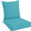 Sundale Outdoor Olefin Deep Seat Cushion, Patio Chair Cushion and Pillow, Water-Resistant Sectional Sofa Pad with Straps Teal, 23 x 26 x 4 Inches, 1 Pack - 23 x 26 x 4 Inch