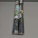 2 x VaryPaper Jungle Tiger Peel and Stick Wallpaper Tropical Leaf Wallpaper for Bedroom Bathroom Self Adhesive Removable Animal Wall Paper Decorative Contact Paper for Walls Cabinets Drawers 17.7''x78.7'' (Navy Blue, Green, Orange)