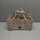 Maliton Baby Diaper Caddy Organizer for Changing Table, Nursery Storage Bin Basket with Handle, Felt Diaper Organizer Suitable for Indoor Outdoor (Khaki) (Large)