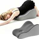 Memory Foam Wedge Pillow Intimacy Couples Pillow, Pregnant Ergonomic Contoured Position Pillow for Sleeping & Reading, Multi-Functional Bed Pillow Back Support Cushion Double Grey
