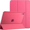 JETech Case for iPad (A16) 11th Generation 11 Inch 2025 / iPad 10th Generation 10.9 Inch 2022, Slim Smart Cover with Hard PC Translucent Back, Supports Touch ID, Auto Wake/Sleep (Pink)