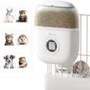 Hanging Rabbit Feeder, Programmable Automatic Pet Feeder with Dry Food Dispenser, Desiccant Bag and Portion Control for Rabbits Cats and Small Animals