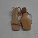 Women's Sandals Strappy Heels for Women Dressy Open Square Toe Comfort Chunky Block Heel Dress Shoes for Prom Party Wedding 8