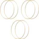 HOHIYA 12 Metal Floral Hoop Rings 6 Pack 4mm Thick Gold Wreath Hoops for DIY Macrame Dream Catcher Wedding Wall Hanging and Home Decor