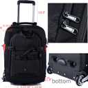 T&YFOTOP Trolley case Camera Bag Camera Backpack Waterproof Camera Bag Anti Theft Nylon Camera Case Fits for 15" Laptop Travel Day-Pack for Unisex Phot (X-Small, Black)