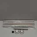 Mcrbeay Shower Curtain Rod, 1" Diameter Heavy Duty Tension Shower Rod, Non Slip Adjustable 28-74 inch No Drill Shower Curtain Rods Spring Tension For Bathroom, Shower Stall, No Rust, Brushed Nickel