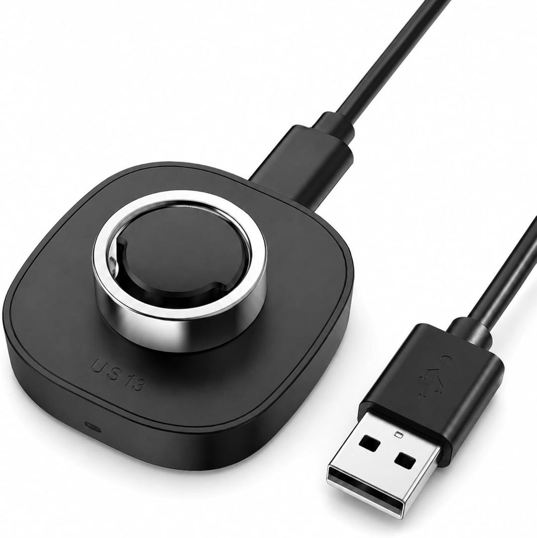 Compatible with Oura Ring Gen3 Charger - Portable Charging Dock with USB-C Cable for Smart Ring Size 13