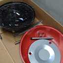 Gas One 14" Portable Barbecue Grill with 3-Point Locking Lid for Heat Preservation Dual Venting System Small Charcoal Grill for Backyard, Camping, Boat