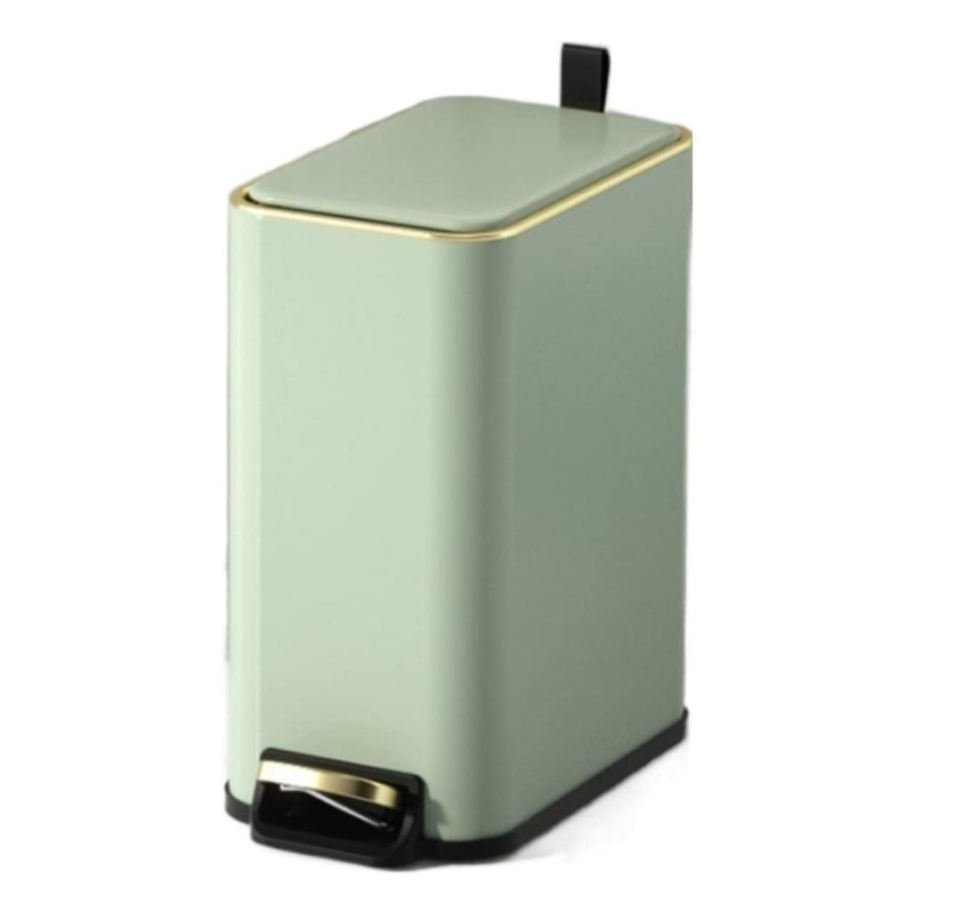Kitchen Garbage Can Square Trash Can 5 Liter Pedal Bins Waste Bin with Lids for Bathroom Toilet Bedroom Office Trash Can (Color : B, Size : 14.5 * 23 * 28.5cm) (B 14.5 * 23 * 28.5cm)