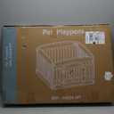 NEWBULIG Dog Playpen 4-Panel, 24IN Puppy Playpen, Stable Dog Play Pen Indoors/Outdoor with Secure Locking Door, Plastic Pet Fence for Small & Medium Dogs