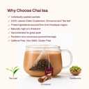 2 x Masala Chai Black Tea Bags, Himalayan Whole-Leaf Black Tea Bags, 15 Individually Wrapped Biodegradable Pyramid Tea Bags, Spiced with Ginger, Cardamom & Cinnamon, High Caffeine, Hot or Iced (EXP 05/31/27)
