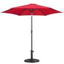 Yaheetech 10FT Patio Umbrella with 22lb Umbrella Base Included, Outdoor Market Umbrella with Push Button Tilt, Crank and Sturdy Ribs, Outdoor Yard Sun Shade w/Stand Heavy Duty 
