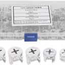 75pcs Cam Lock Fittings Cam Nut Furniture Eccentric Wheel Nut Set 3-in-1 Connector Fastener, Screws