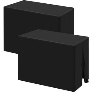 Fixwal Table Covers, 2 Pack 4FT Table Cover Fitted, Black Table Cover Protector for Folding Table, 48 x 24 Inch Fitted Tablecloth for 4 Foot Tables