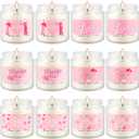 Set of 12 Valentines Scented Candles -3.5oz Romantic Candle Gifts for Her,Wife, Girlfriend,Wedding Day,Anniversary, Long Lasting Soy Candles (White)