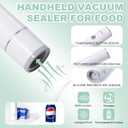 Handheld Vacuum Sealer for Food Storage – Portable & Rechargeable, Easy One-Hand Automatic Operation, 1 Vacuum Sealer + 30 Food Reusable Bags