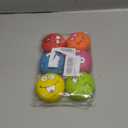 Guiwawa Dog Squeaky Toys Balls for Teething Puppies, Small, Medium Dogs, Latex Smiley Face Bouncy Cute Face Pet Dog Toys 6 Pcs/Set