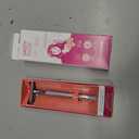 MERKUR 24C Safety Razor For Women with 10 Double Edge Blades | Extra Long Handle | Three-piece Razor | Straight Cut | Bright Chrome Finish | Made in Germany