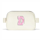 Uygafly Gifts for Girls Teens Kids - Birthday Gifts for Daughter Sister Her,Teen Girl Essentials,Travel Essentials,Cute Teen Trendy Stuff Waist Packs Belt Bag Crossbody Bag | Cream,Initial S