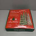 HMASYO 6 FT Pop Up Christmas Tree with Timer Lights, Silver Christmas Tinsel Tree, Collapsible Artificial Pencil Christmas Tree for Indoor Home Apartment Porch Holiday Party Decorations