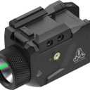 800 Lumens Pistol Light Laser Combo, USB-C Rechargeable with Green Beam Sight and Dual Strobe Mode, Adjustable Rail Mounted Tactical Light for 1913 Picatinny Rail