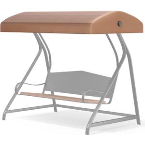 GCS00229C Swing Canopy Replacement 77" L x 46.5" W Fit for GT Porch & Purple Leaf Brentley Awning Swings, 400D High-Density Polyester, PU Waterproof, UV Resistant, Tear Resistant (Frame Not Included)