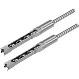 uxcell Square Hole Drill Bit, 1/2" High-Carbon Steel Hollow Chisel Mortise Power Tool for Woodworking 2 Pcs
