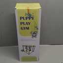 Dewonch Puppy Play Gym with 8 Hanging Toys, Small Dogs Indoor Jungle Gym, PVC Frame with Bungee Straps Enrichment Activity Center