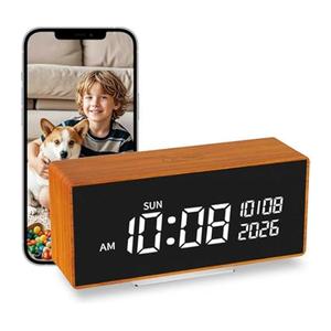 NOSENT Security Mini Camera, Digital Clock,1080P HD, Nanny Camera, with AI Motion Detection, Clear Night Vision,5G & 2.4G, 150° Viewing Angle,Bluetooth Connection, Local and Cloud Storage
