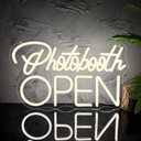 Photobooth Open Neon Signs for Wall Decor, Dimmable Photo Studio Sign Led Neon Light Sign Photo Booth Decor Open Sign Office Reception Sign Birthday Party Decorative Gifts(15.7 * 9.5in)