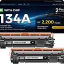 134A Black Toner Cartridge 2-Pack with chip Compatible Replacement for HP 134A 134X W1340A W1340X Toner Works with HP LaserJet MFP M234dw M234sdw M209dw Laser Printer M234dwe M234sdwe M234sdne M209dwe