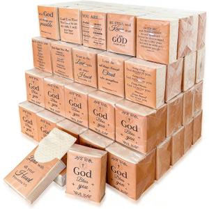 20 Pack Bamboo Christian Pocket Tissues with 10 Bible Verse Travel Packs Bulk 500 Sheet Small Tissues Pocket Packs 3 Ply Mini Travel Size Individual Religious Party Favor