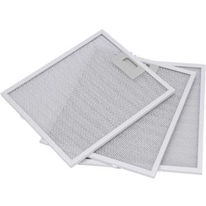Stainless Steel Commercial Kitchen Hood Filter, Range Hood Baffle Grease Filter 3-Layer Aluminum Mesh Hood Vent Filter for Grease Rated Commercial Kitchen Exhaust Hoods, 12"L x 10.5"W (Pack of 3)
