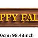 Fall Thanksgiving Autumn Banner with Maple Pumpkin Long Yard Banner for Harvest Party Outdoor Front Porch Home Door Decoration (Happy Fall A-8.2x1.5Ft)