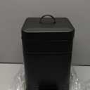 CEROELDA Small Trash Can with Lid-5L/1.3 Gal,Stainless Steel Outdoor Dog Poop Garbage Can-Farmhouse Retro Metal Waste Bin w/Step Pedal for Bathroom Bedroom Office-Soft Close-Black