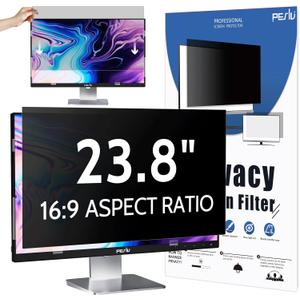 Privacy Screen for Computer Monitor 23.8 Inch 16:9 Aspect Ratio, Anti Blue Light Glare Removable 23.8 in Privacy Screen Filter Protective Film, HD 23.8 Inch Privacy Screen Protector for Monitor