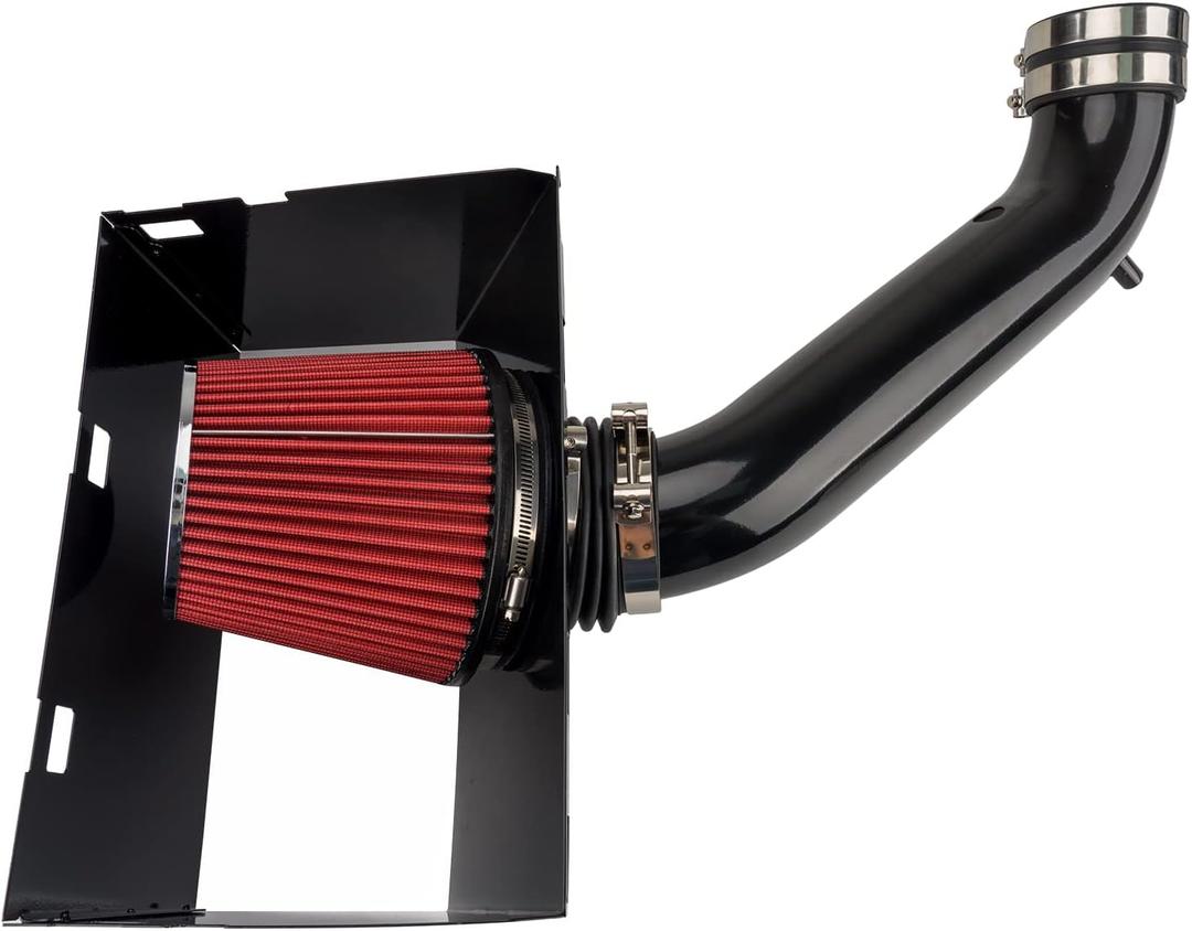 Air Intake Kit, Cold Air Intake System Kits w/Filter Aluminum Replacement for 2003-2008 RAM 1500/2500 4.7L/ 5.7L Engine (Red)