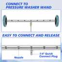 RIDGE WASHER Pressure Washer Undercarriage Cleaner, 24 Inch Undercarriage Car Washer, Under Car Pressure Washer Attachment with 3 Pcs Extension Wand, 4000 PSI