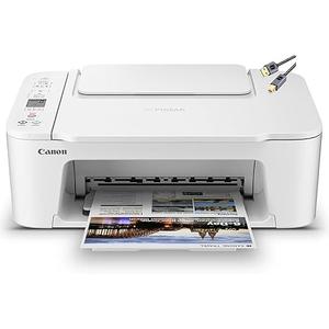 Canon PIXMA 3722 Color Inkjet All-in-One Printer | Print Copy Scan | Wireless | Mobile Printing | Print Up to 7.7 ipm | Up to 60 Sheets Capacity | 1.5" LCD | Wi-Fi (2.4 or 5 GHz) + Printer Cable