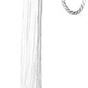 2 x Newrara Graduation Unisex Matte Adult Graduation Cap with Tassel (Black White)