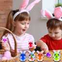 Exun 12 Pcs Easter Bunny Mini Squeeze Balls, Easter Basket Stuffers, Easter Egg Fillers, Squishies Stress Relief Fidget Toys for Kids Boys Girls Toddlers Gifts Party Favors